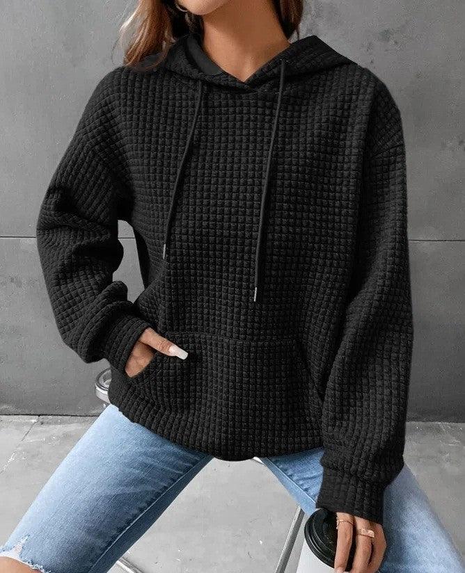 Women's Loose Casual Solid Color Long-sleeved Sweater - Nioor