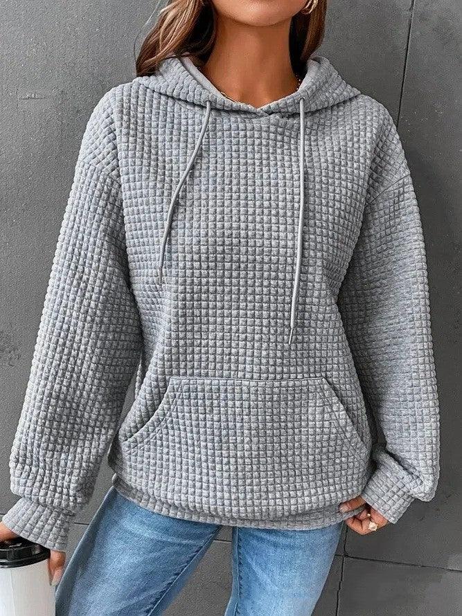 Women's Loose Casual Solid Color Long-sleeved Sweater - Nioor