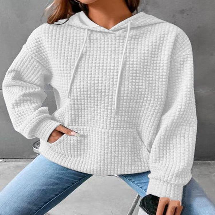 Women's Loose Casual Solid Color Long-sleeved Sweater - Nioor