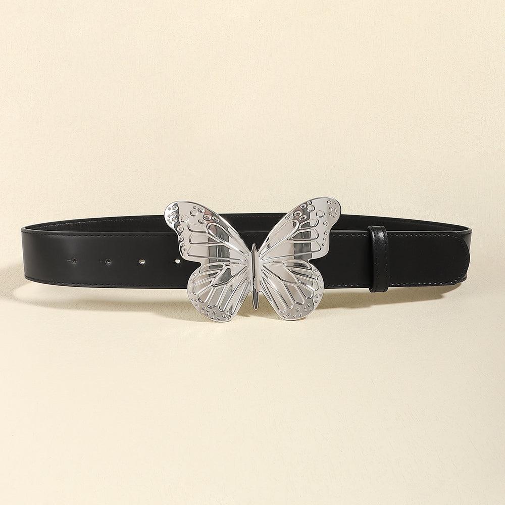 Women's Metal Large Butterfly Belt Simple Vintage Belt Sweet Trend Accessory - Nioor