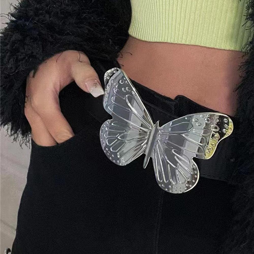 Women's Metal Large Butterfly Belt Simple Vintage Belt Sweet Trend Accessory - Nioor