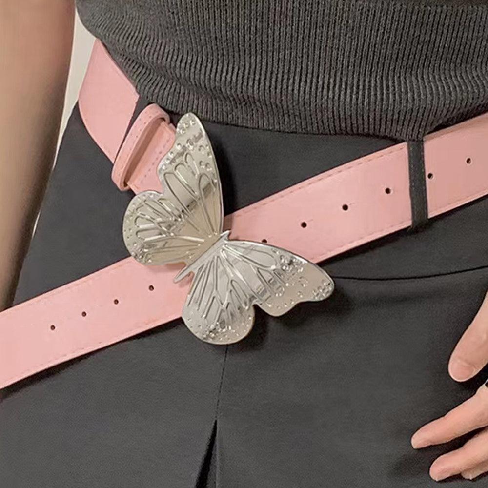 Women's Metal Large Butterfly Belt Simple Vintage Belt Sweet Trend Accessory - Nioor