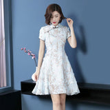 Women's Party Date Improved Cheongsam Slim Flower Dress - Nioor