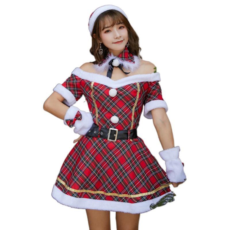 Women's Plaid Christmas Ordinary Stage Wear - Nioor