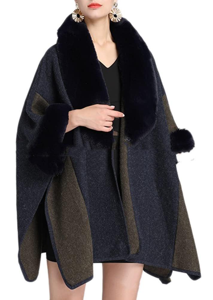 Women's Plus Size Loose Woolen Coat - Nioor