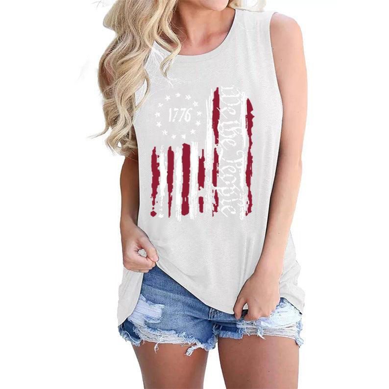 Women's Round Neck Sleeveless Vest T-shirt - Nioor