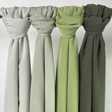 Women's Satin Chiffon Pleated Scarf - Nioor