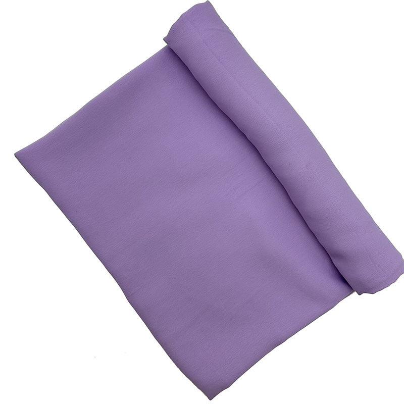 Women's Satin Chiffon Pleated Scarf - Nioor