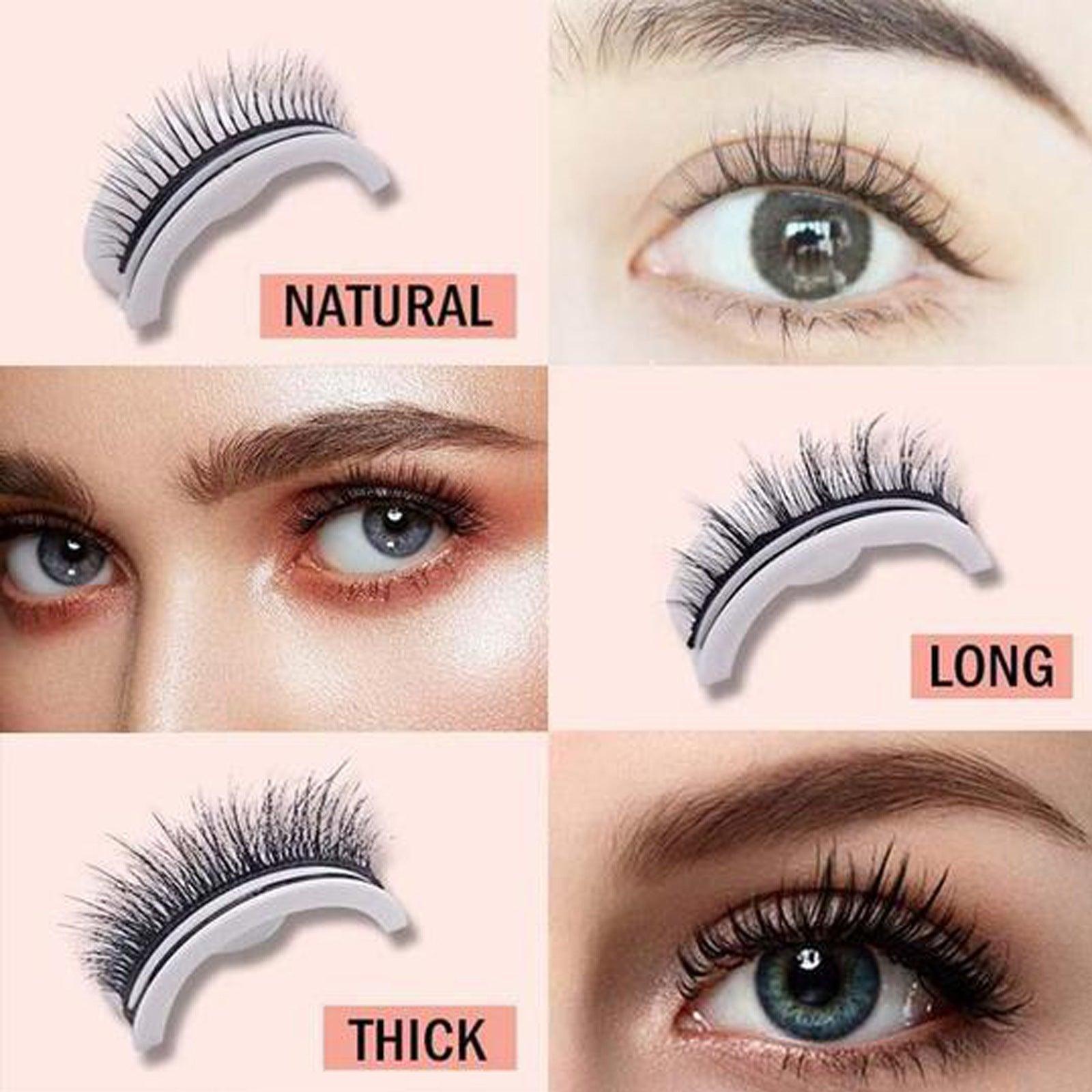 Women's Self Adhesive False Eyelashes Thick Glue Free - Nioor