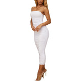 Women's Slim-fit Midi Slip Dress - Nioor