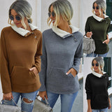 Women's Stitching Plush Comfortable Warm Sweater - Nioor