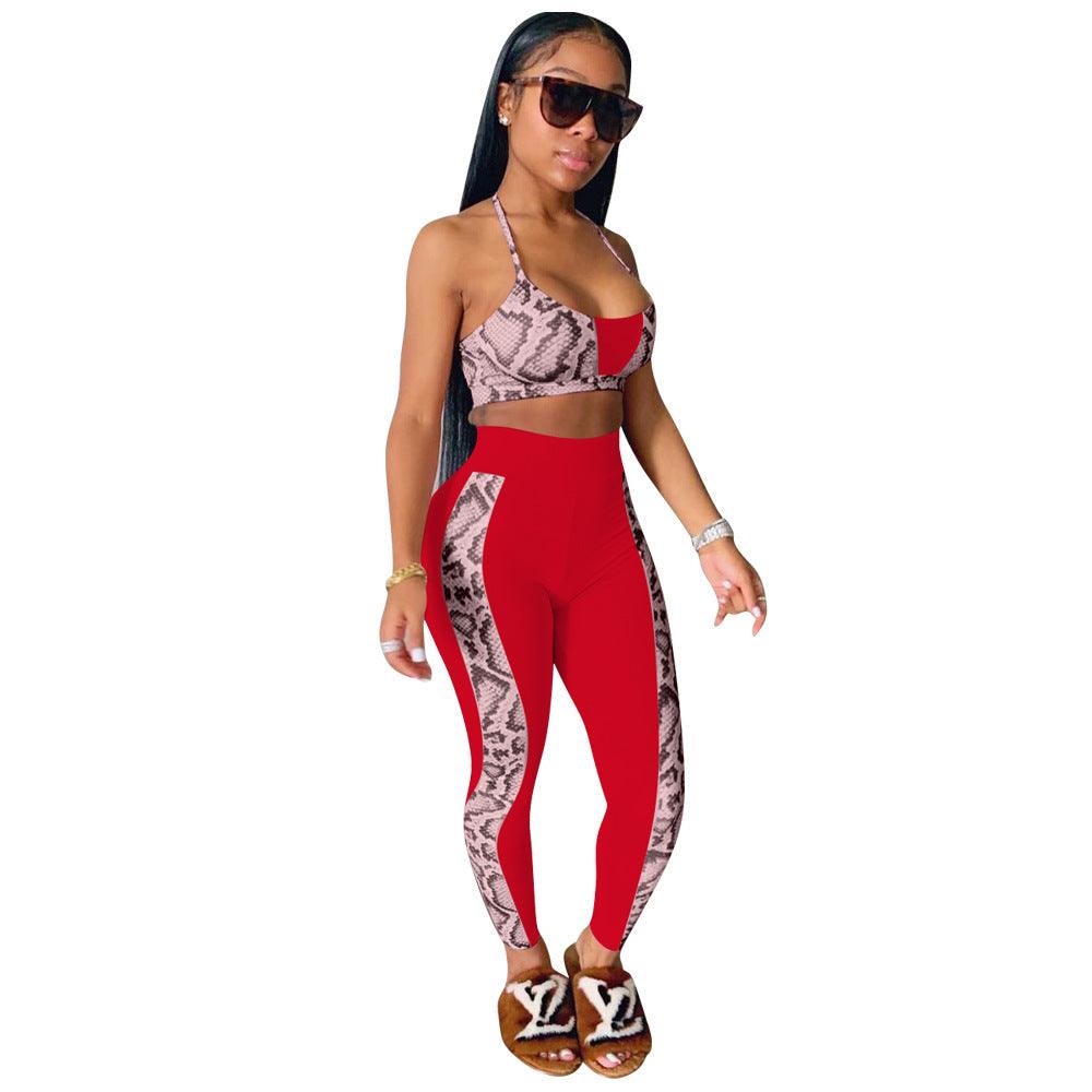 Women's Strap Tube Top Positioning Printing Suit - Nioor