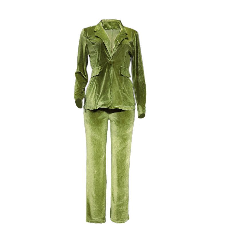 Women's Suits Coat Wide Leg Pants Suit - Nioor