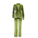 Women's Suits Coat Wide Leg Pants Suit - Nioor