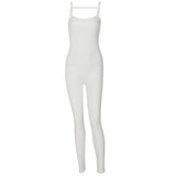 Women's Summer Fashion Solid Color Suspender Jumpsuit - Nioor