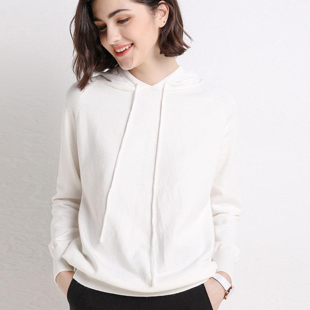 Women's Thin Sweater Hooded Sweater - Nioor