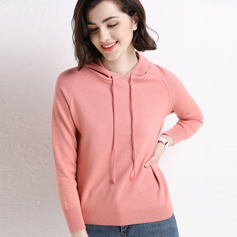 Women's Thin Sweater Hooded Sweater - Nioor