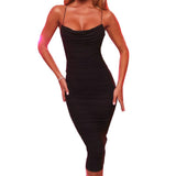 Women's Tight Backless Suspender Dress - Nioor