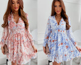 Women's Wear Floral Chiffon Dress Women's Clothing - Nioor