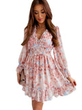 Women's Wear Floral Chiffon Dress Women's Clothing - Nioor