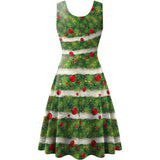 Women Sleeveless Vest Christmas Elk Digital Printed Dress - Nioor