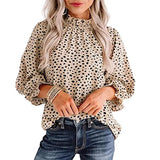 Women Top Casual Floral Print Long Sleeve Pleated Loose Little-girl Style Clothes Shirt - Nioor