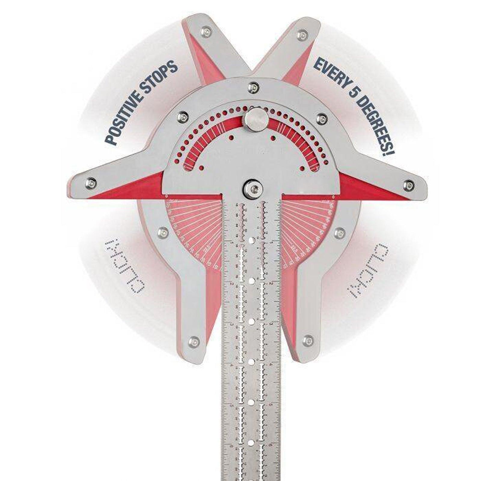 Woodworkers Edge Ruler Protractor Angle Protractor Two Arm Woodworking Ruler Measure Instruments Carpentry Tools - Nioor