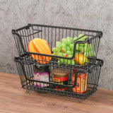 Wrought Iron Storage Basket Home Creative Storage Basket - Nioor