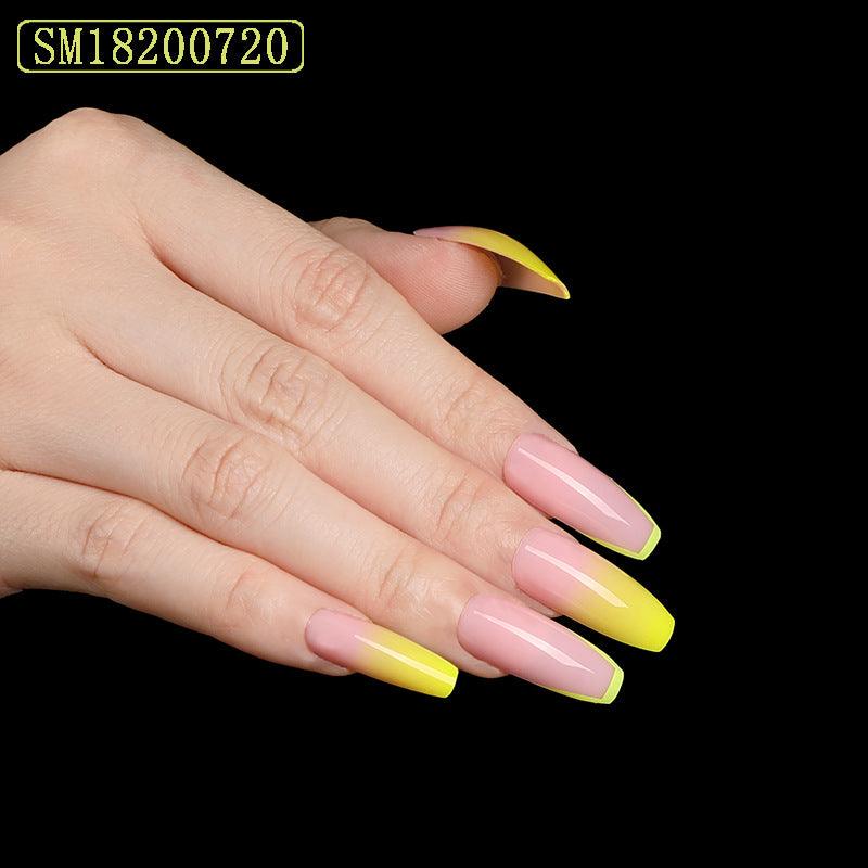 Yellow ballet shoes shape nail plate - Nioor