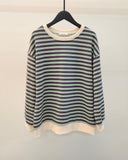 Yiyiyouni Knitted Thick Casual Striped Pullovers Women - Nioor