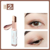 YZS Velvet Gradient Two-color Eyeshadow Stick, Contrast Pearlescent Eyeshadow, Eye Modification Eyeshadow Pen - Nioor