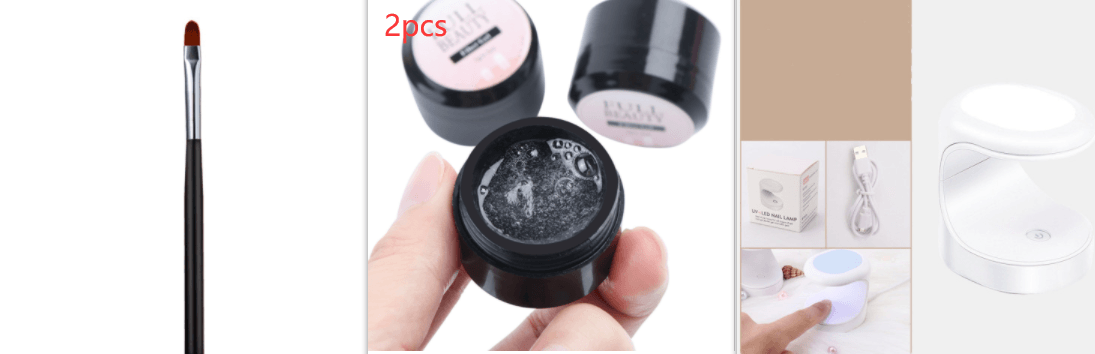 Creacked Repair Glue Nail Fiber Silk Extension Gel Fiberglass Poly UV Builder Gel Polish Manicure Art Prolonged Tool - Nioor