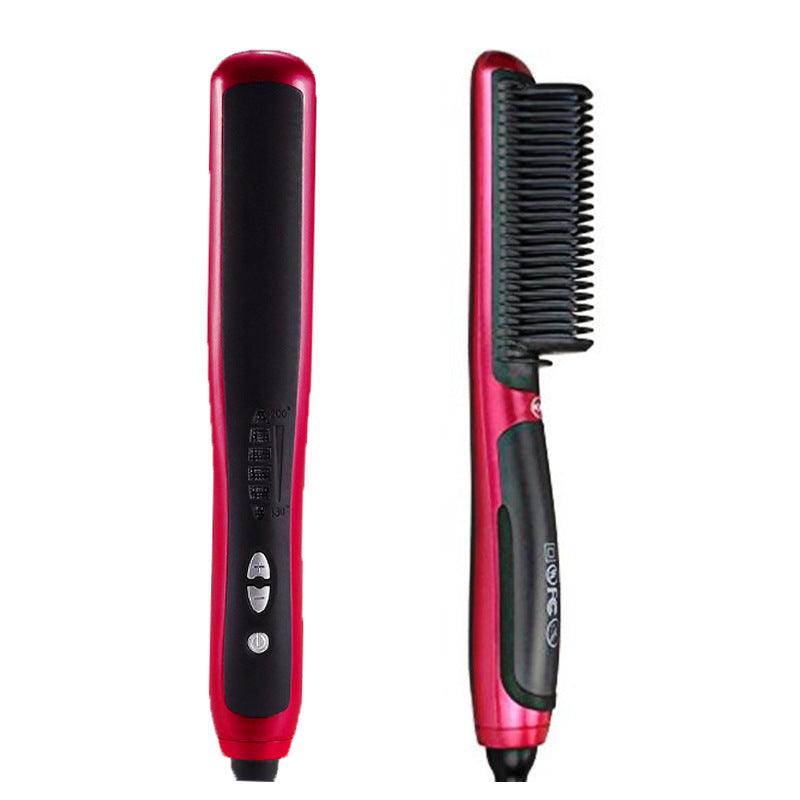 Home automatic adjustable temperature red hair straightener - Nioor