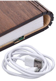 LED Night Light Folding Book Light USB Port Rechargeable Wooden Magnet Lamp - Nioor