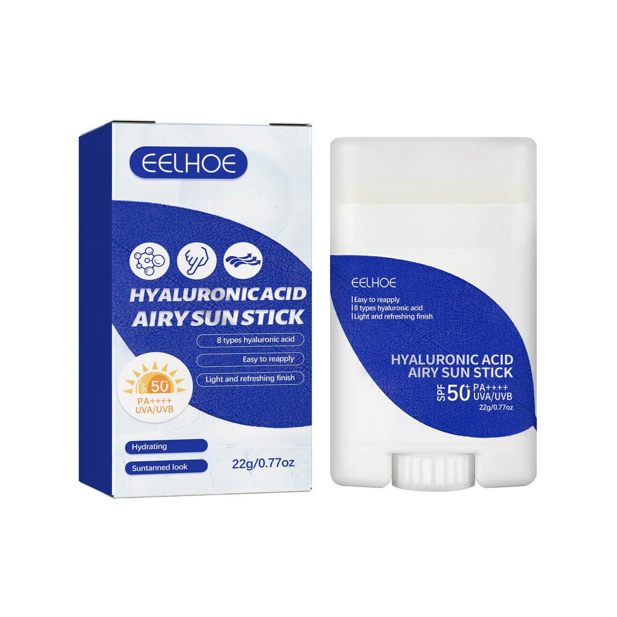 Lightweight Freshing And Moistrurizing Waterproof SPF50 Hyaluronic Acid Sun Block Stick - Nioor