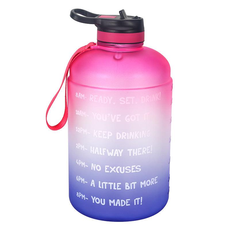 QuiFit Gallon Water Bottle with Straw Clear Plastic Drinking Bottles GYM Tool Jug BPA Free Sports Cup - Nioor